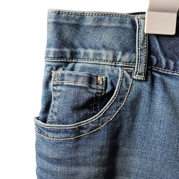 Women's Mid-Rise Skinny Jeans With Cross-Stitch Pocket Design - Picture 6 of 7